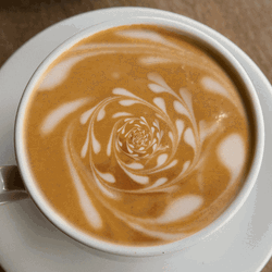 Hot Coffee Latte Art Swirl GIF