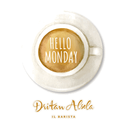 Hot Coffee Latte  Monday Motivation GIF