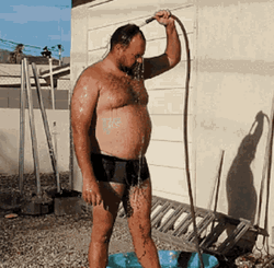 Hot Day Fat Man GIF