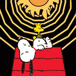 Hot Day With Snoopy GIF