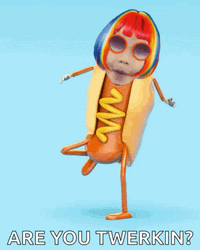 Hot Dog Face Funny Sunglasses Twerking GIF