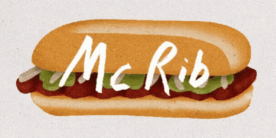 Hot Dog With McRib GIF