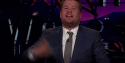 Hot Fanning James Corden GIF