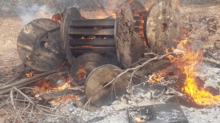 Hot Flaming Crash And Burn GIF