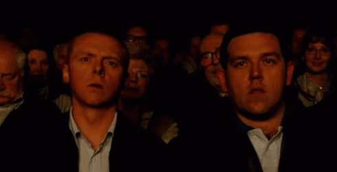 Hot Fuzz Got Scared GIF