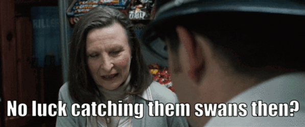 Hot Fuzz No Luck Catching Swans GIF