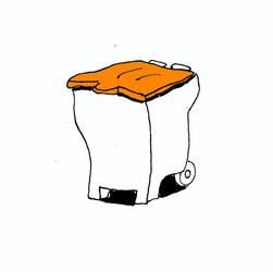 Hot Garbage Compost Man Stock GIF