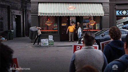 Hot Garbage Mess Superstore Scene GIF