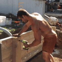 Hot Guy Construction Drill GIF