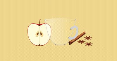 Hot Mulled Cider With Apple And Cinnamon Sticks GIF