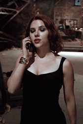 Hot Natasha Romanoff Talking On Phone GIF