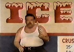 Hot Outside Fanning In Front Of Ice Chest GIF