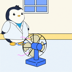 Hot Outside Pudgy Passing By Electric Fan GIF