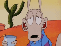 Hot Outside Tired Rocko Nicktoons GIF