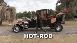 Hot Rod Checking The Car GIF