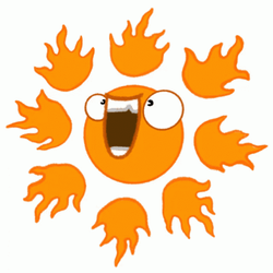 Hot Screaming Sun GIF