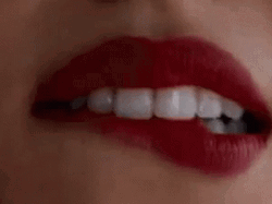Hot Sexy Biting Lip Close Up GIF
