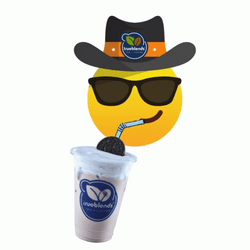 Hot Sun Emoji Drink Milk Tea GIF