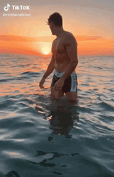 Hot Sun Sunset Sea GIF