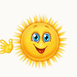 Hot Sun Waving Hi GIF