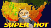 Hot Weather Map Stick Emoticon Funny  GIF