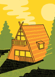 House Cabin Camping Tent Chill GIF