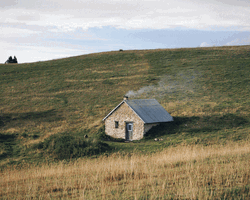 House Chimney Smoke Remote Village GIF