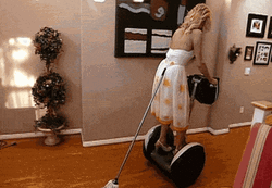 House Cleaning Funny Auto Mop GIF