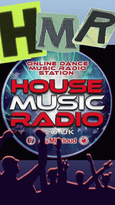 House Music Radio Poster With Crowd GIF