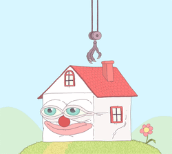 House Splat Construction Weird Loop GIF