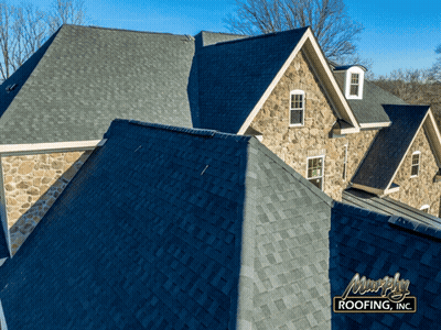 House With Murphy Roofing Inc. Logo GIF