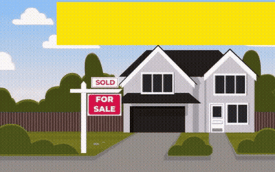House With Sold And For Sale Signs GIF