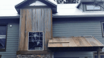 House With Tin Roof And Window GIF