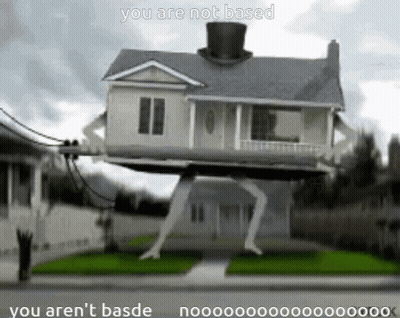House With Top Hat And You Are Not Based GIF
