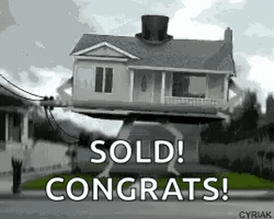 House With Top Hat On Truck GIF