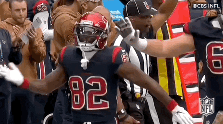 Houston Texans Player Chest Punching GIF