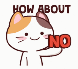 How About No Cartoon Cat GIF