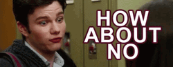 How About No Chris Colfer GIF