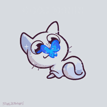 How Are You Good Morning Cat & Butterfly GIF