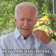 How Are You Joe Bidden Elle Interview GIF