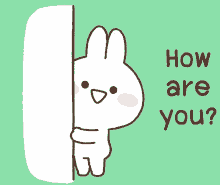 How Are You Peeping White Bunny GIF