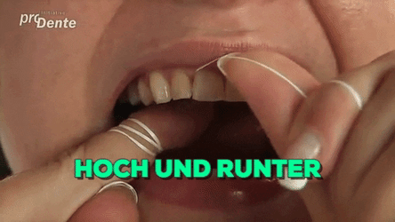 How To Floss Teeth GIF