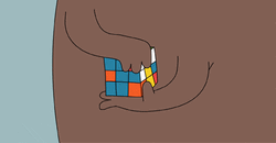 How To Solve Rubik's Cube Brown Bear  GIF