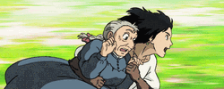Howl Carrying Sophie Mid Air Howl's Moving Castle GIF