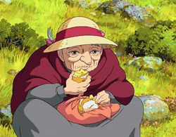 Howl's Moving Castle Cursed Sophie Eating GIF