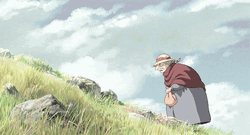Howl's Moving Castle Cursed Sophie Going Uphill GIF