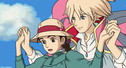 Howl's Moving Castle Flying Sophie Howl GIF