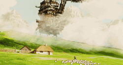 Howl's Moving Castle Mountain GIF