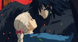 Howl's Moving Castle Sophie And Howl Hugging Tight GIF