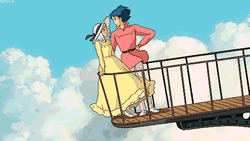 Howl's Moving Castle Sophie And Howl Kissing GIF
